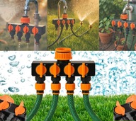 ROZDZIELACZ OGRODOWY SZYBKOZŁĄCZKA 3/4 DO WODY 4-DROŻNY Z ZAWORAMI NA WĄŻ