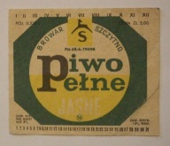 ETYKIETA - SZCZYTNO - BROWAR SZCZYTNO - Piwo Pełne