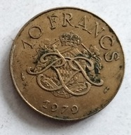 Moneta Monako 10 franków 1979