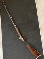 Dubeltówka czarnoprochowa damast okucia srebro