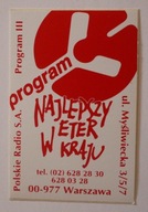 Polskie Radio Program III - program 3 - NAJLEPSZY ETER W KRAJU - NAKLEJKA