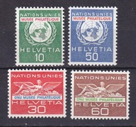 SZWAJCARIA, ONZ Genewa** Muzeum Pocztowe Mi 34-37