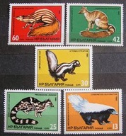 Bułgaria - Mi 3333/37 - Egzotyczne drapieżniki