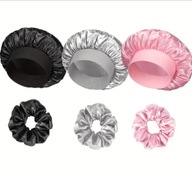 Czepek Satynowy do Snu + Miękka Opaska Zestaw 2 szt.