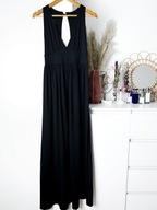 Czarna sukienka długa maxi Baby Phat M elastyczna V-neck basic