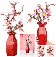 KLOCKI KONSTRUKCYJNE KWIATY Z DONICZKĄ PREZENT DLA NIEJ ZESTAW 565 EL.