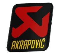 NAKLEJKA EMBLEMAT ALUMINIOWY NA TŁUMIK WYDECH AKRAPOVIC AKRAP 3D