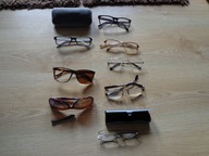 OKULARY ZESTAW 8 SZTUK ETUI 2 SZTUKI LECZNICZE, PRZECIWSŁONECZNE
