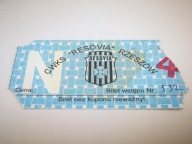 starszy bilet RESOVIA Rzeszów (niebieski)