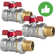 ZAWÓR KULOWY 3/4" ZE ŚRUBUNKIEM DŁAWICĄ MOTYLEK DIAMOND MOCNY PN20