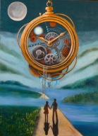 Wszystko co dosięgnę, obraz olejny, A. Janik, 78x58, surrealizm