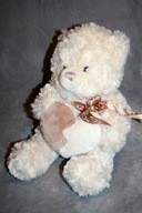 UROCZA MASKOTKA PLUSZOWA BIAŁY MIŚ Z SERCEM SUPER ZABAWKA PLUSZAK PREZENT