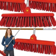 MIOTŁA ULICZNA SZCZOTKA OGRODOWA ULICÓWKA DO OGRODU RĘCZNA SZEROKA 40CM+KIJ