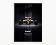 PLAKAT WILLIMAS FW14B BOLID F1 1992 IDEALNY NA PREZENT NAJWYŻSZA JAKOŚĆ A3