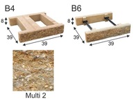 Pustak łupany Combet B4 39x39x8 Multi 2