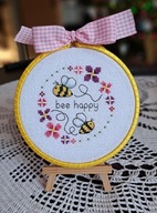 Ozdobny tamborek Bee happy.