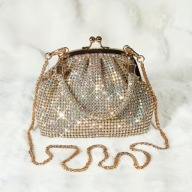 TOREBKA BIGIELMODNA ELEGANCKA Tkanina KRYSZTAŁ GÓRSKI błyszcząca LŚNIĄCA