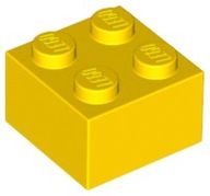 LEGO Klocek 2x2 Żółty Yellow 3003 300324 5szt Nowe
