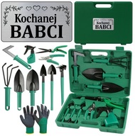 ZESTAW NARZĘDZI OGRODOWYCH W WALIZCE Prezent Dzień Babci Kochana Babcia
