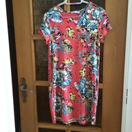 SUKIENKA TUNIKA TU (L) POMARAŃCZ KWIATY KOLOROWA