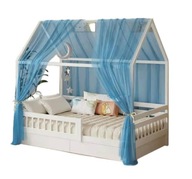 Baldachim do łóżka HOTUT 2-częściowy 150cm x 350cm niebieski DOSTAWA GRATSI