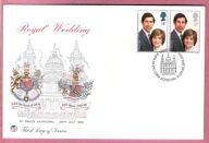 Anglia 1981 FDC London, rody król ewskie, ślub ks. Karol i ks. Diana