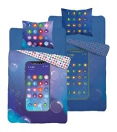 Komplet pościeli IPhone Telefon Smartfon 160x200 Świecąca w ciemności