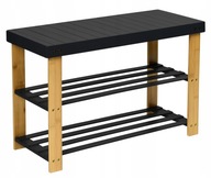 ŁAWKA BAMBUSOWA SIEDZISKO Z PÓŁKAMI SZAFKA REGAŁ DO ŁAZIENKI PRZEDPOKOJU