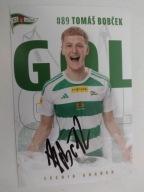 Zdjęcie 10x15 autograf Lechia Gdańsk sezon 2023/24 Gol Tomas Bobcek