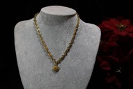 ŁAŃCUSZEK ZE STALI CHIRURGICZNEJ 316L POZŁACANY ZAWIESZKA