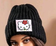 Czapka Beanie Jesienna zimowa Smerfetka Damska Młodzieżowa Hello Kitty 2YK