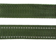 Taśma nośna polipropylenowa z odblaskiem kolor khaki 4 m/2,5cm smycz plecak