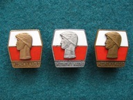 ODZNAKI WZOROWY KADET LWP PRL ZŁOTA SREBRNA BRĄZOWA KOMPLET