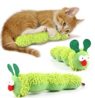 Zabawka interaktywna dla Kota szeleszcząca kocimiętka miękka gąsienica Kot