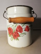 Stara emaliowana kanka bańka na mleko itp.