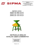 SIPMA ZP 4000, 7500, 7510 TYTAN - instrukcja, katalog (do 2013)