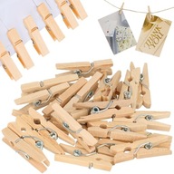 DREWNIANE KLAMERKI SPINACZE BIELIZNY ŻABKI 33 szt.