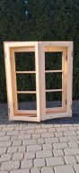 Okna drewniane skrzynkowe w stanie surowym