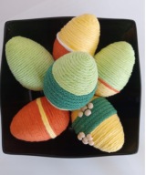 Jajka wielkanocne ze sznurka styl boho