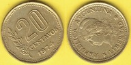 ARGENTYNA 20 Centavos 1974 r.