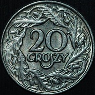 20 groszy 1923 - Typ IV - Utrecht - RZADKIE