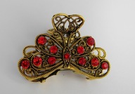 PIĘKNA KLAMRA DO WŁOSÓW KAMIENIE MOSIĄDZ