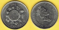 KANADA 25 CENTS 2000 r. Społeczność