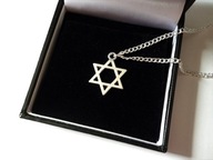 Naszyjnik Gwiazda Dawida na Łańcuszku lub czarnej Lince