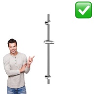 DRĄŻEK PRYSZNICOWY REGULOWANY UCHWYT SREBRNY 55 - 68 x 25 mm | HYDROLAND