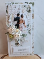 ręcznie robiona kartka z okazji ślubu