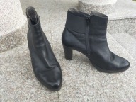 HOGL nr 39/6UK eleganckie czarne botki skóra