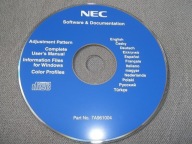 NEC Software & Documentation PL - CD IDAŁ JAK NOWA