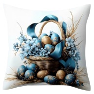 Ozdobna poszewka, jasiek na poduszki - Koszyk Wielkanocny - 45x45 cm