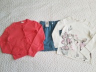 Pepco bluzka sarenka sweterek morelowy spódniczka dżins nowa roz 134-140